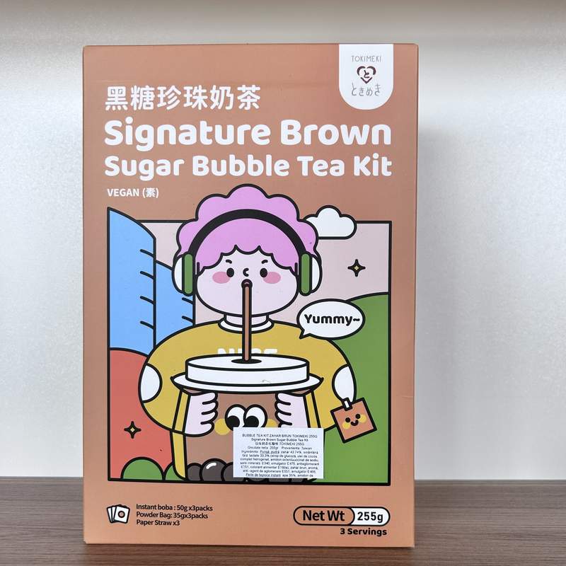 BUBBLE TEA KIT ZAHAR BRUN TOKIMEKI 255G