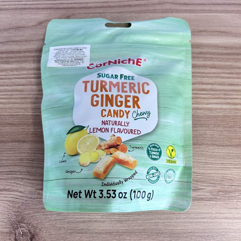 BOMBOANE FARA ZAHAR GHIMBIR SI LAMAIE CORNICHE 100G