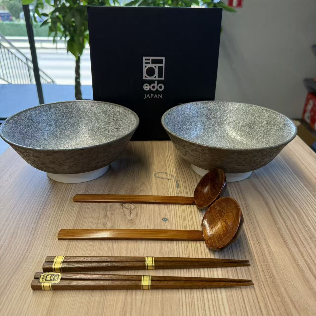 RAMEN BOWL SET 22CM KOISHI EDO